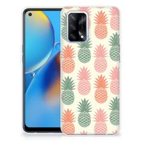 OPPO A74 4G Siliconen Case Ananas