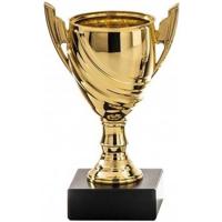 Gouden trofee beker - eerste prijs - H13 cm - Sportprijs - Metaal