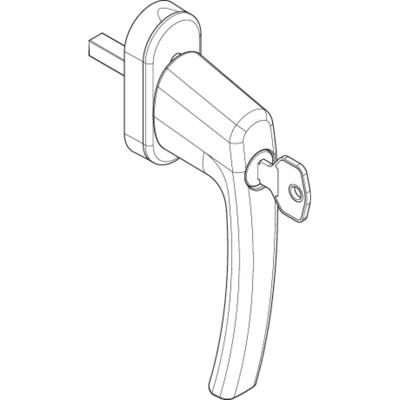 Roto raamkruk Rotoline F1 afsluitbaar stift 30mm 228125
