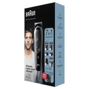 Braun All-in-one Multigroomer 5 MGK5355, 7-in-1 Baardtrimmer Voor Mannen, Haartrimmer, Voor Gezicht, Haar