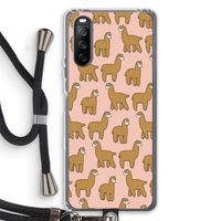 Alpacas: Sony Sony Xperia 10 III Transparant Hoesje met koord
