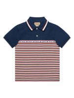 Gucci Kids polo en coton à logo imprimé - Rouge