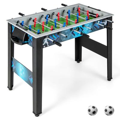 Kinder Tafelvoetbal met 2 Voetballen & 18 Spelers Houten Kickertafel Tafelvoetbal Voetbaltafel