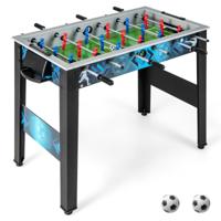 Kinder Tafelvoetbal met 2 Voetballen & 18 Spelers Houten Kickertafel Tafelvoetbal Voetbaltafel