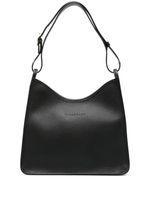 Longchamp sac à main Le Foulonné Hobo médium en cuir - Noir - thumbnail