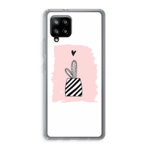 Zwart-wit cactus: Samsung Galaxy A42 5G Transparant Hoesje