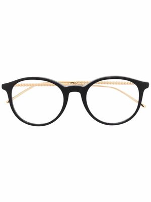 Boucheron Eyewear lunettes de vue à monture ronde - Noir