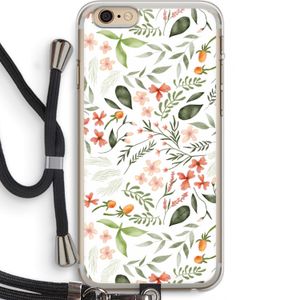 Sweet little flowers: iPhone 6 PLUS / 6S PLUS Transparant Hoesje met koord