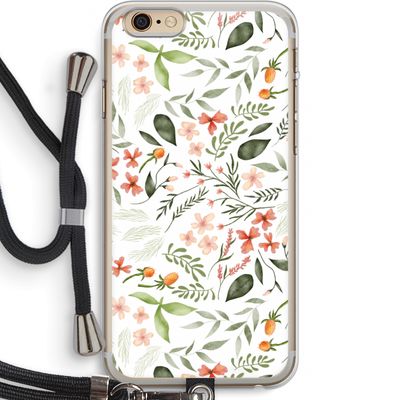 Sweet little flowers: iPhone 6 PLUS / 6S PLUS Transparant Hoesje met koord