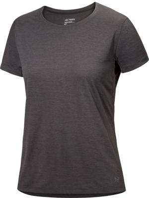 Arcteryx Taema Crew SS T-shirt Dames Black Heather L