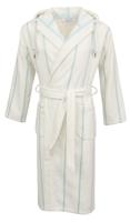 Carl Ross Carl Ross Unisex Badjas met Capuchon 35300 Offwhite/Ocean Blue M