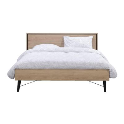 Leen Bakker - Bed Kansas - Eikenkleur - 160x200 Cm - Spaanplaat - Bruin