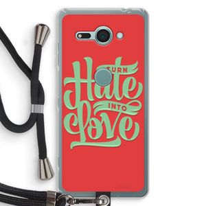 Turn hate into love: Sony Xperia XZ2 Compact Transparant Hoesje met koord