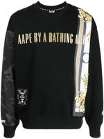 AAPE BY *A BATHING APE® sweat à logo brodé - Noir