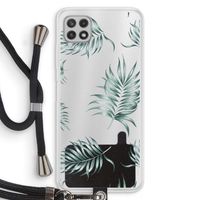 Simple leaves: Samsung Galaxy A22 4G Transparant Hoesje met koord