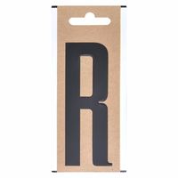 Letter sticker R zwart 10 cm   -