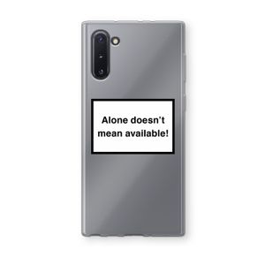 Alone: Samsung Galaxy Note 10 Transparant Hoesje