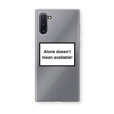 Alone: Samsung Galaxy Note 10 Transparant Hoesje