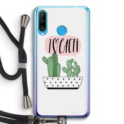 I love cacti: Huawei P30 Lite Transparant Hoesje met koord