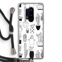 Cactusmotief: OnePlus 8 Pro Transparant Hoesje met koord