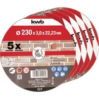 kwb 792995 Doorslijpschijf recht 230 mm 5 stuk(s) Steen