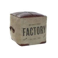 Voetensteun DKD Home Decor 46 x 40 x 40 cm Beige Bruin Vintage