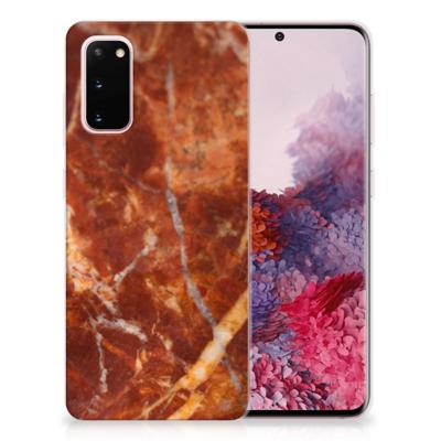 Samsung Galaxy S20 | TPU | Siliconen hoesje | Marmer Bruin