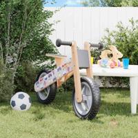 VidaXL Loopfiets voor kinderen grijs met print