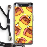 Hamburger: Samsung Galaxy A80 Transparant Hoesje met koord
