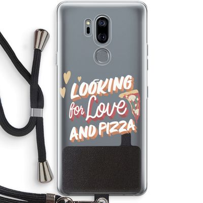 Pizza is the answer: LG G7 Thinq Transparant Hoesje met koord
