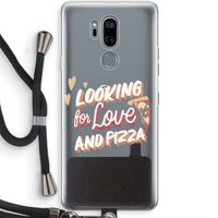 Pizza is the answer: LG G7 Thinq Transparant Hoesje met koord