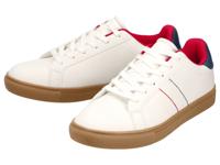 esmara Men Heren sneakers (wit/rood/marineblauw, 45)