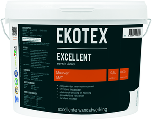 ekotex muurverf excellent mat wit 12.5 ltr