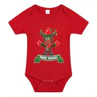 Kerst baby rompertje - rood - rendiertje - free hugs - Kerst cadeau Kerst baby rompertje - rood - rendiertje - free hugs - Kerst cadeau
