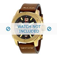 Fossil horlogeband FS5065 Leder Bruin 24mm + bruin stiksel