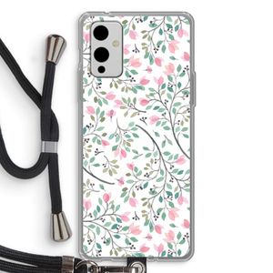 Sierlijke bloemen: OnePlus 9 Transparant Hoesje met koord