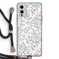 Sierlijke bloemen: OnePlus 9 Transparant Hoesje met koord