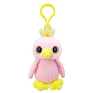 Pluche knuffel papegaai sleutelhanger 9 cm