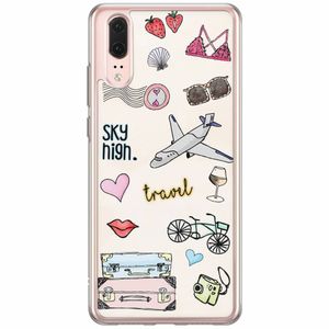 Huawei P20 siliconen hoesje - Let's travel