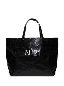 Nº21 Kids sac cabas à logo imprimé - Noir