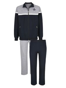 Joggingpak G Gregory marine/grijs gemêleerd