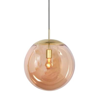 Steinhauer HanglampBollique bol goud met amber glas - 4186ME