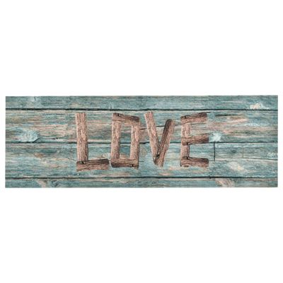 VidaXL Keukenmat wasbaar love 60x300 cm