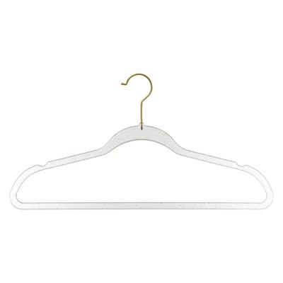 5Five kunststof kledinghangers met glitters - Set van 8x stuks - goud - 45 x 24 cm - Kledingkast 5Five kunststof kledinghangers met glitters - Set van 8x stuks - goud - 45 x 24 cm - Kledingkast