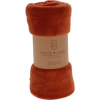 Fleece deken roestkleur 125x150cm