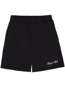 Sporty & Rich short imprimé à taille élastiquée - Noir