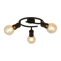 Searchlight Plafondlamp Dance Ring 3-lichts zwart 45201-3BK - thumbnail