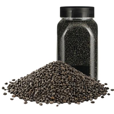 Home & Styling decoratie stenen/granulaat - 3x - 650ml - antraciet - hobby steentjes