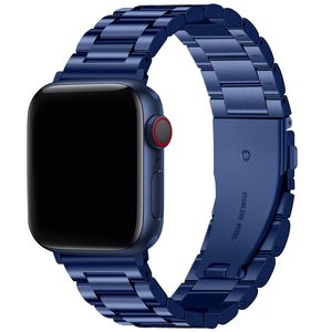 Bandje geschikt voor Apple Watch 42/44MM - Geschikt voor Series 1/2/3/4/5/6/7/8/9/SE/Ultra 1&2 - Maat One Size - Horlogebandje - Metaal - Blauw