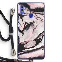 Roze stroom: Honor Note 10 Transparant Hoesje met koord